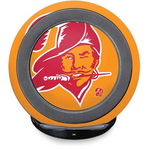 NFL Tampa Bay Buccaneers Retro Logo Fast Charge Wireless Charging Stand Skin